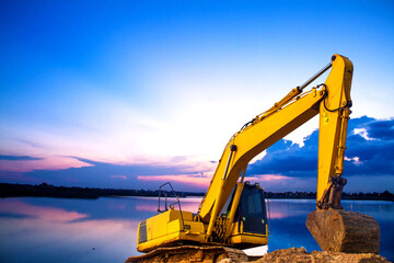 excavator on a site