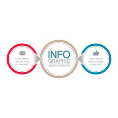 Vector infographic template, circle with 2 steps or options. Data presentation, business concept design for web, brochure, diagram.