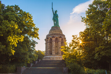 Hermannsdenkmal. Hermann Monument is the highest statue in Germany. It's located in the Teutoburg Forest, North Rhine Westphalia