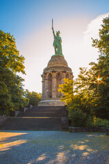 Hermannsdenkmal. Hermann Monument is the highest statue in Germany. It's located in the Teutoburg Forest, North Rhine Westphalia