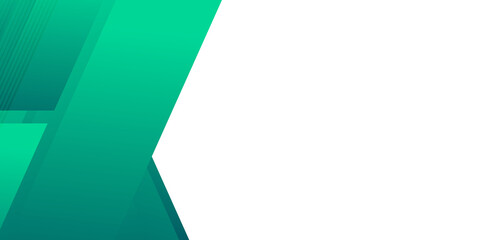 Green gradient color on white background for presentation design. Abstract geometric background with dynamic shapes decoration. Modern corporate concept vector design