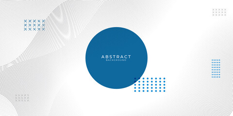 Simple minimal blue white abstract background with curve lines