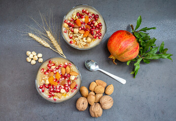 Traditional delicious Turkish dessert; Ashura (Asure)