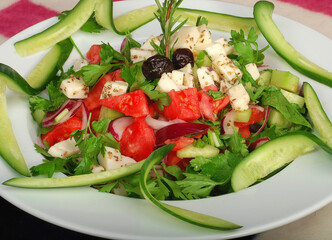 A plate of delicious cheese salad