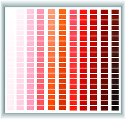 Red color palette, color shade, color blend illustration