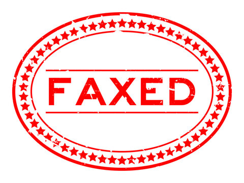 recommend clip art: Grunge red faxed word oval rubber seal stamp on white background