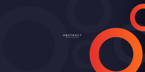 Modern orange abstract presentation background with circle shape element