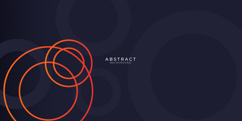 Modern orange blue black abstract presentation background with circle element design banner vector illustration