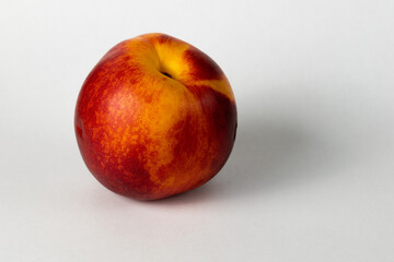 Peach on a white blank background