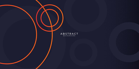 Abstract yellow and orange warm blue tone background with simply curve lines lighting element vector for presentation design 