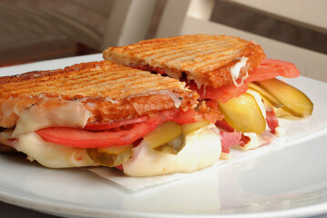 Ayvalik Tostu- Serving Turkish traditional toast sandwich