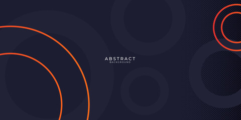 Modern orange blue black abstract presentation background with circle outline