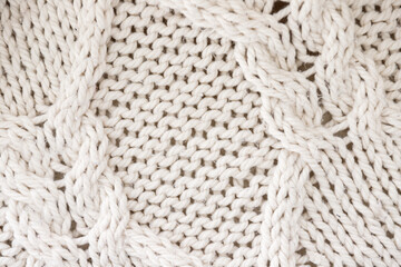 closeup texture of knitted wool