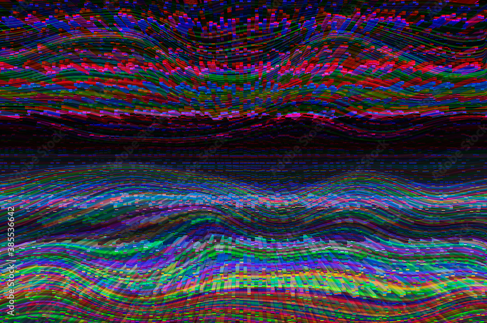 Poster 3d illustration of a digital pattern / abstract background of a 3d illustration from a digital patte