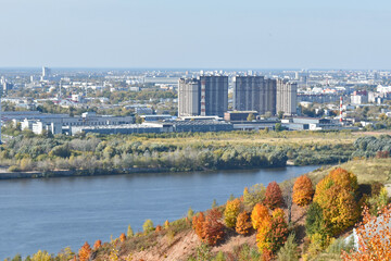 Fototapeta na wymiar colorful autumn in Nizhny Novgorod