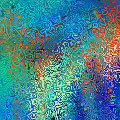 Fototapeta premium Abstract beautiful multicolored digital art background in cool colours