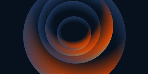 Abstract blue red background with wave water circle spiral light texture. Vector illustration for presentation design with modern futuristic corporate and technology concept 