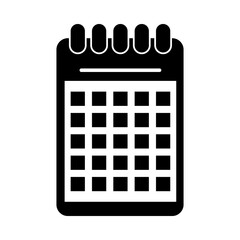 Calendar icon vector isolated on background.