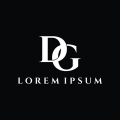 Letter DG luxury logo design vector