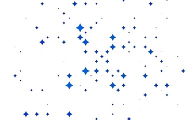 Light BLUE vector texture with beautiful stars.