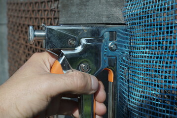 Work With A Construction Stapler