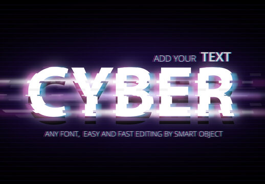 Cyberpunk Style Text Effect