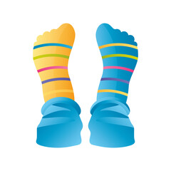 world down syndrome day, socks yellow blue and striped