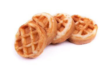 Group of small round waffles