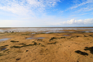 The Wadden Sea National Park near the Peninsula Nordstrand in Germany, Europe