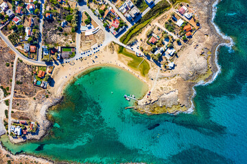 Stavros Beach auf Kreta aus der Luft | Stavros Beach in Crete from above