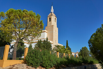 Fototapeta na wymiar Church of our Lady of Virtudes in Puebla de Cazalla, province of Seville. Spain