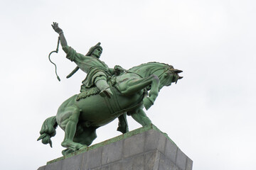 Fototapeta premium Monument of Salawat Yulaev in Ufa, Bashkortostan, Russia