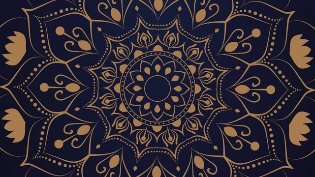 Looped animation of decorative mandala