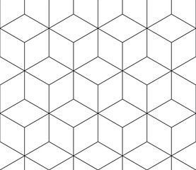 seamless black and white pattern of different geometric shapes