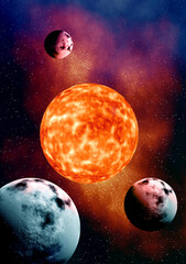 宇宙惑星と恒星