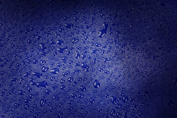 Blue water drops. Blue water background. Blue abstract background