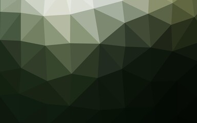 Dark Green vector triangle mosaic template.