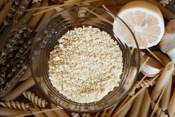 Parmesan cheese and pasta
