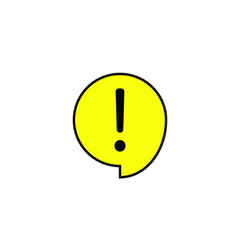 Exclamation mark in speech bubble, Warning danger sign, vector.