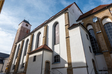 Fototapeta na wymiar Fassade Kirche Freiberg