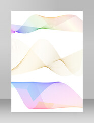 Design elements. Wave of many black lines circle twist. Abstract wavy stripes on white background isolated