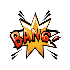 comic speech bubble with text bang