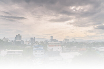 Blue sky with cloud  sunset at city Hat Yai Thailand