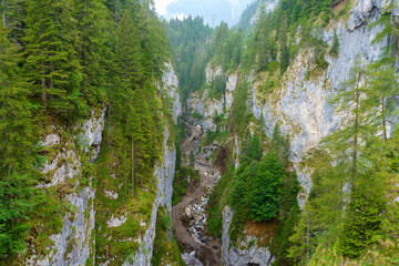 Fototapeta na wymiar Canyon of Serrai di Sottoguda, Veneto, Italy