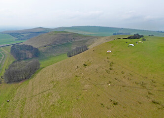 Aerial view of the Pewsey Vale at Golden Ball