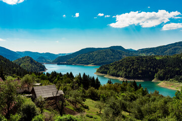 Zaovine lake in Serbia - obrazy, fototapety, plakaty