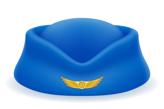 Stewardess Hat For Passenger Airlines Hat Vector Illustration