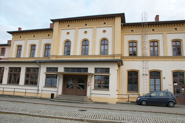 Polska - Mazury - Ostróda. Dworzec kolejowy. © Rafa