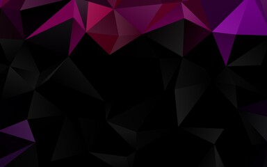 Dark Purple vector triangle mosaic texture.