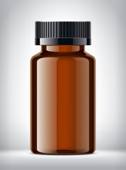 Medical Bottle on background. 